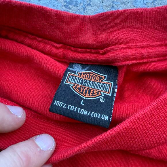 Y2K Harley Davidson Skull Biker Tee L - Picture 4 of 7